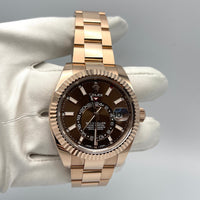 Thumbnail for Rolex Sky-Dweller Rose Gold Chocolate Dial 326935 Wrist Aficionado