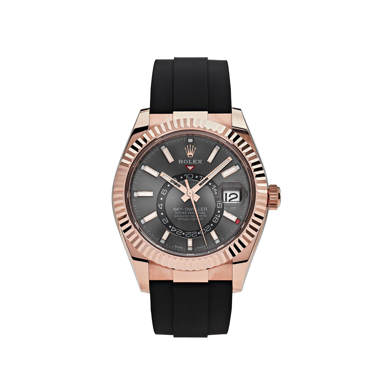 Rolex sky dweller online rose gold chocolate face