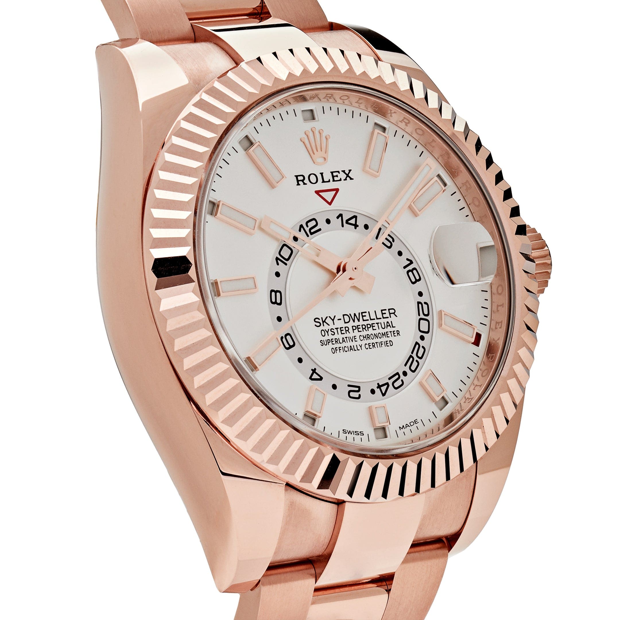 Rolex Sky-Dweller 326935 Rose Gold White Dial – Wrist Aficionado