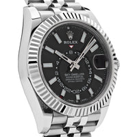 Thumbnail for Luxury Watch Rolex Sky-Dweller Steel & White Gold Black Dial Jubilee 326934 (2022) Wrist Aficionado