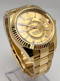 Thumbnail for Luxury Watch Rolex Sky-Dweller Yellow Gold Champagne Dial 326938 Wrist Aficionado