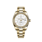 Luxury Watch Rolex Sky-Dweller Yellow Gold White Dial 326938 Wrist Aficionado