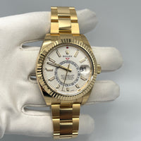 Thumbnail for Luxury Watch Rolex Sky-Dweller Yellow Gold White Dial 326938 Wrist Aficionado