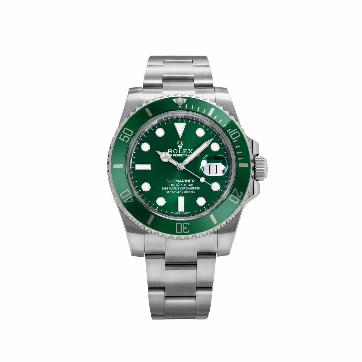 Rolex Submariner Date 116610LV 'Hulk' Stainless Steel Green Dial (2015)
