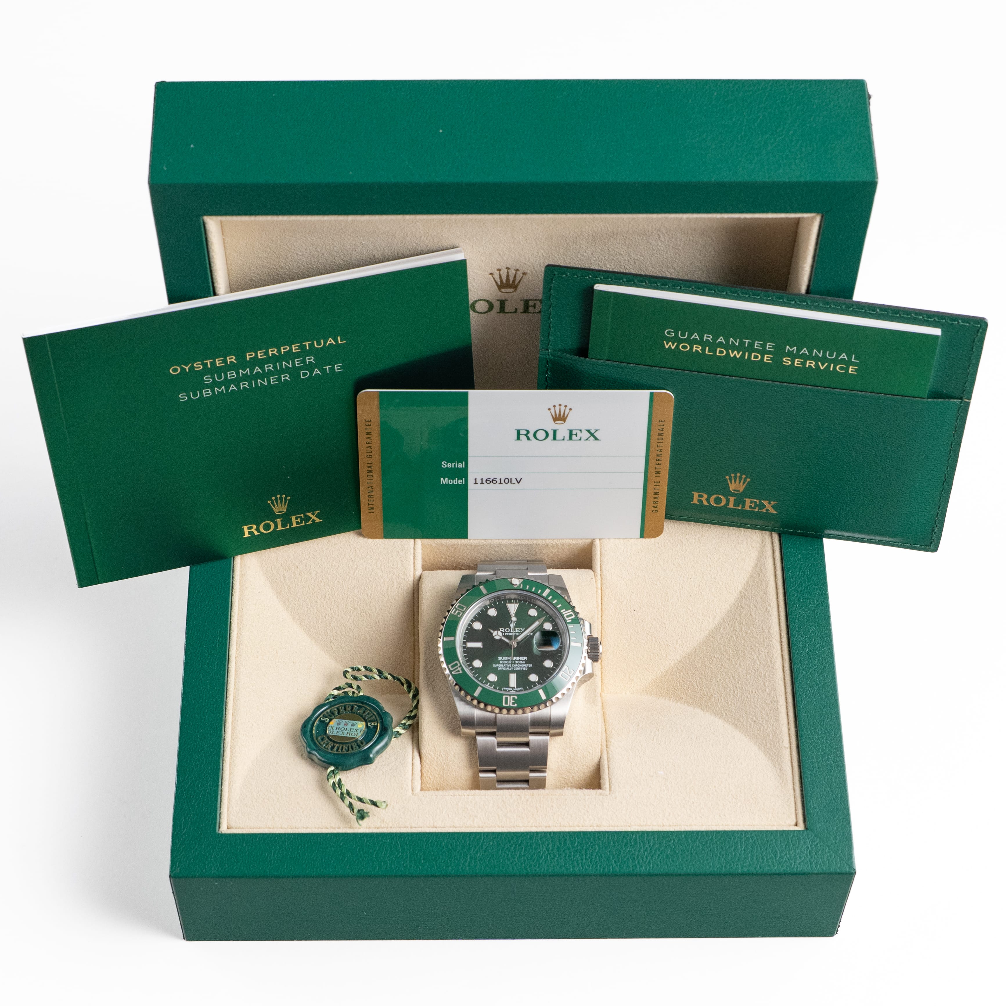 Rolex Submariner Date 116610LV 'Hulk' Stainless Steel Green Dial (2019)