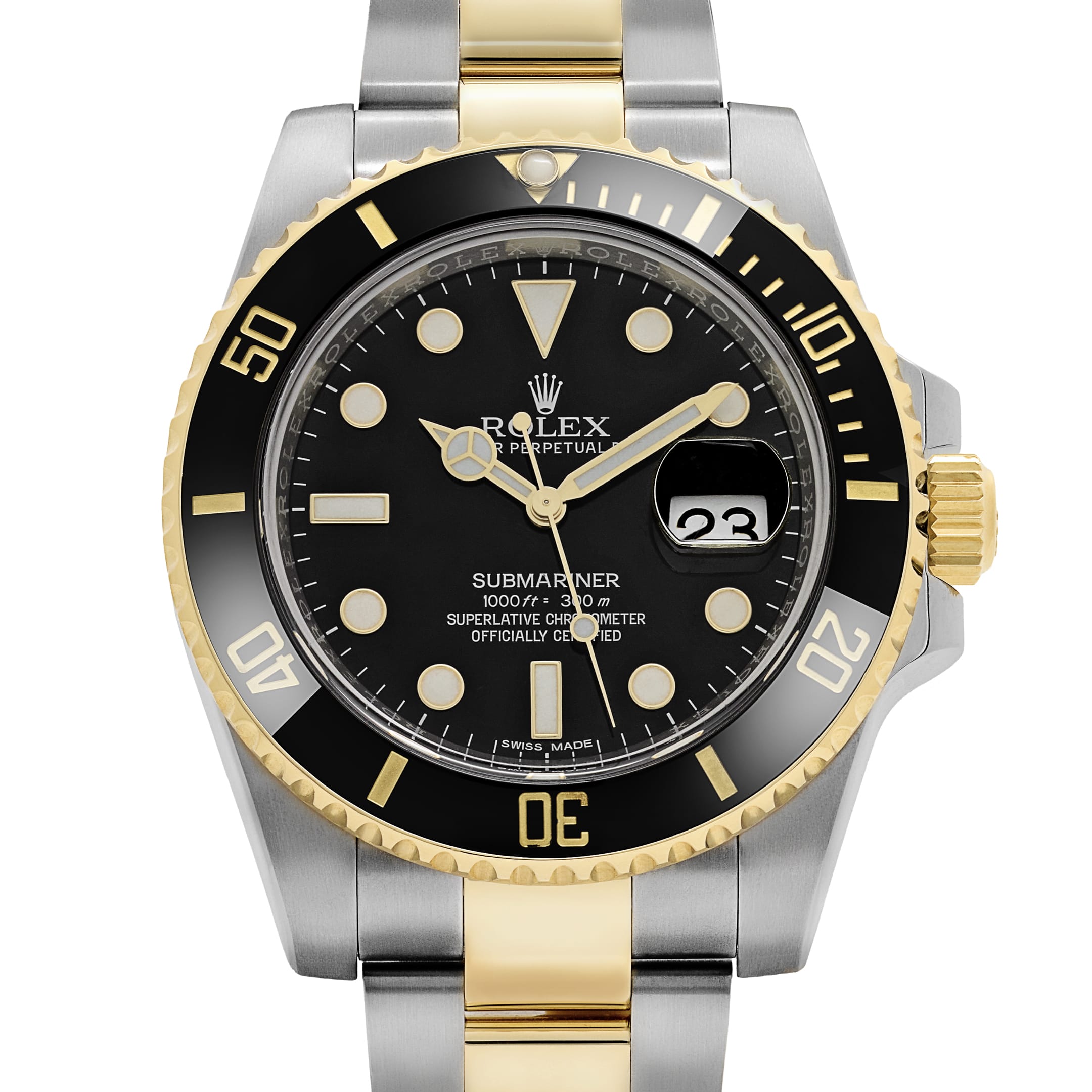 Rolex Submariner Date 116613LN Stainless Steel Yellow Gold Black Dial (2016)