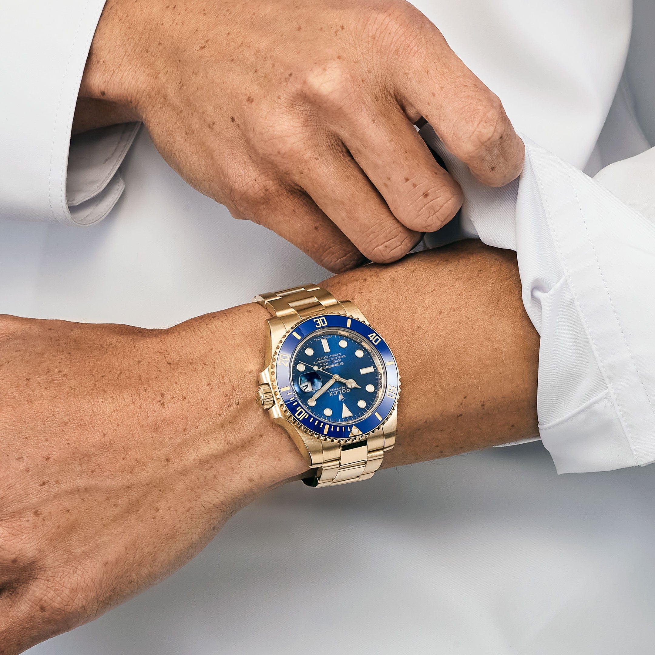 Rolex Submariner Date 116618LB Yellow Gold Blue Dial – Wrist