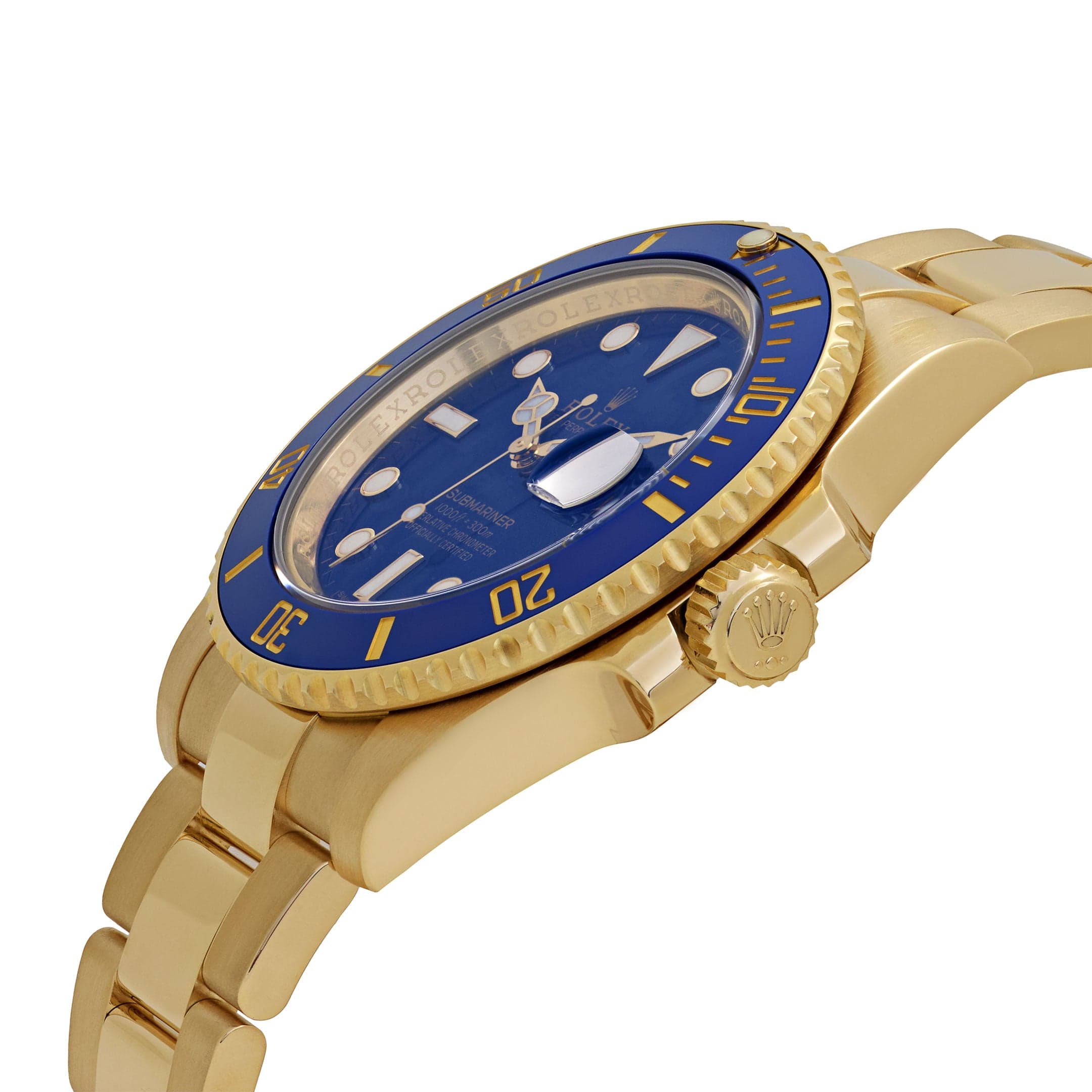 Rolex Submariner Date 116618LB Yellow Gold Blue Dial