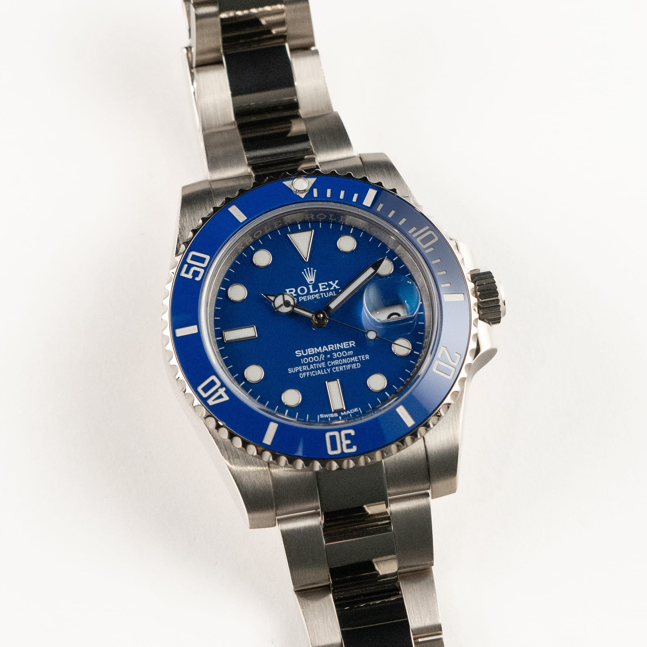 Rolex Submariner Date 116619LB 'Smurf' White Gold Blue Dial Blue Bezel