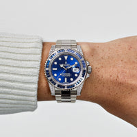 Thumbnail for Rolex Submariner White Gold Oyster Sapphire and Diamond Bezel Blue Dial 116659SABR (2019)