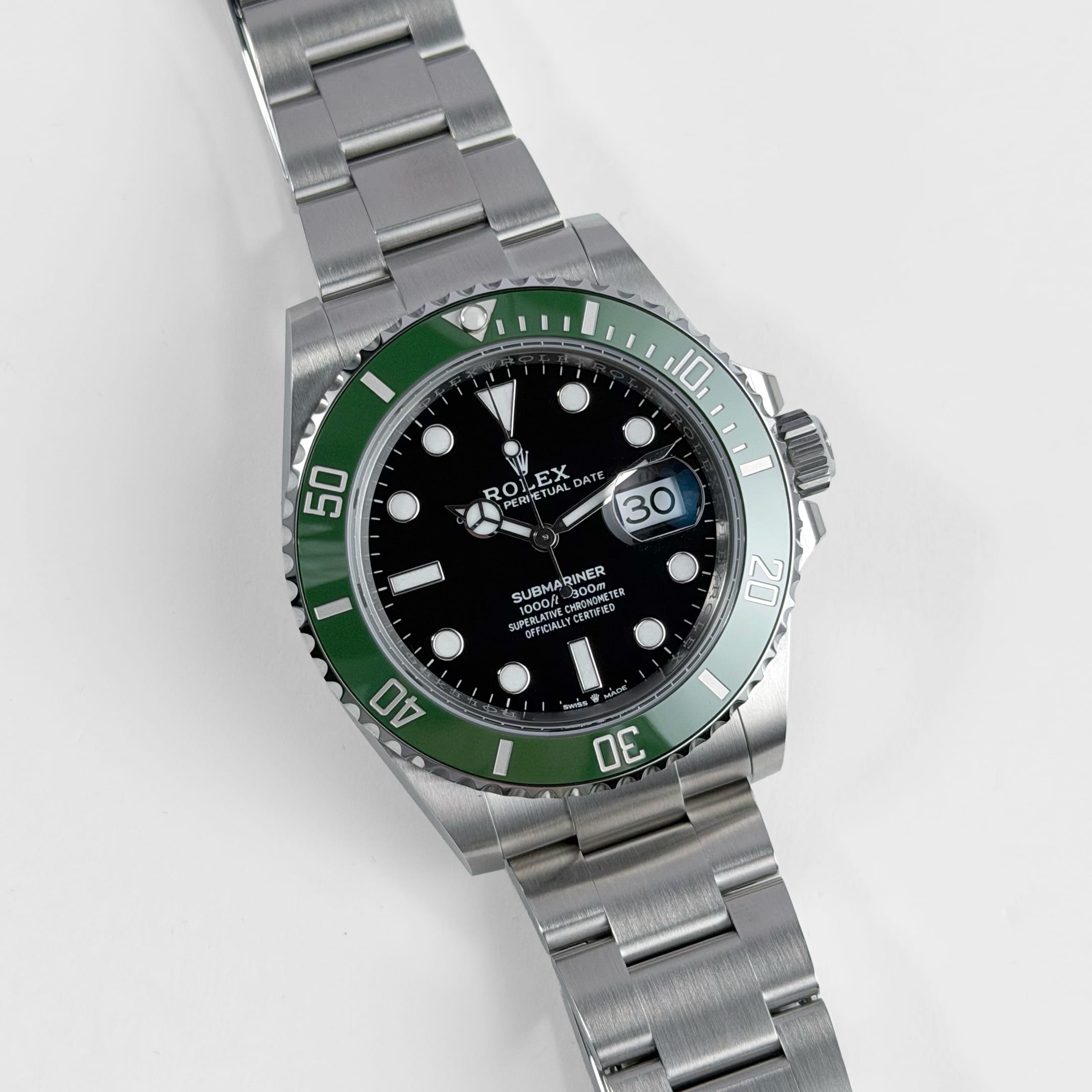 Rolex Oyster Perpetual 28 276208 'Ladies' Yellow Gold Green Stone