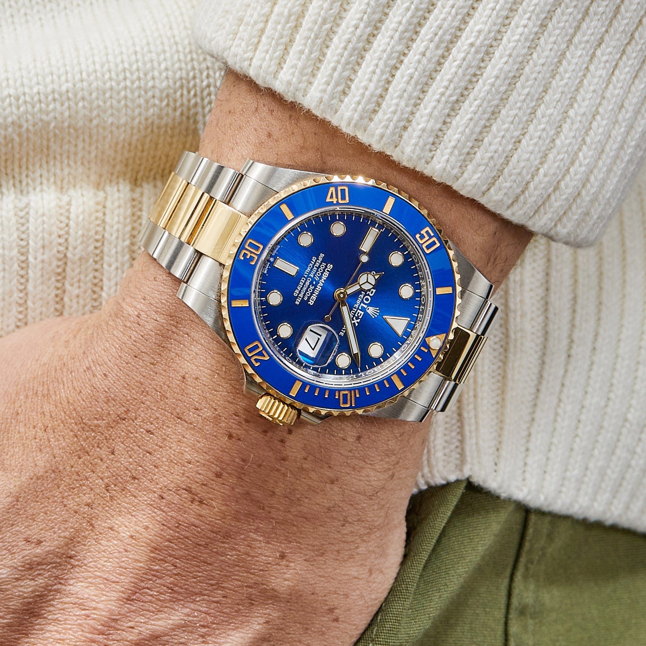 Submariner Two Tone Gold Submariner Blue Face Rolex Submariner