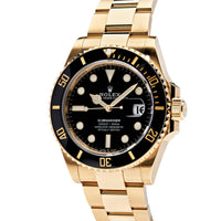 Thumbnail for Luxury Watch Rolex Submariner Date Yellow Gold Black Dial 126618LN wrist aficionado