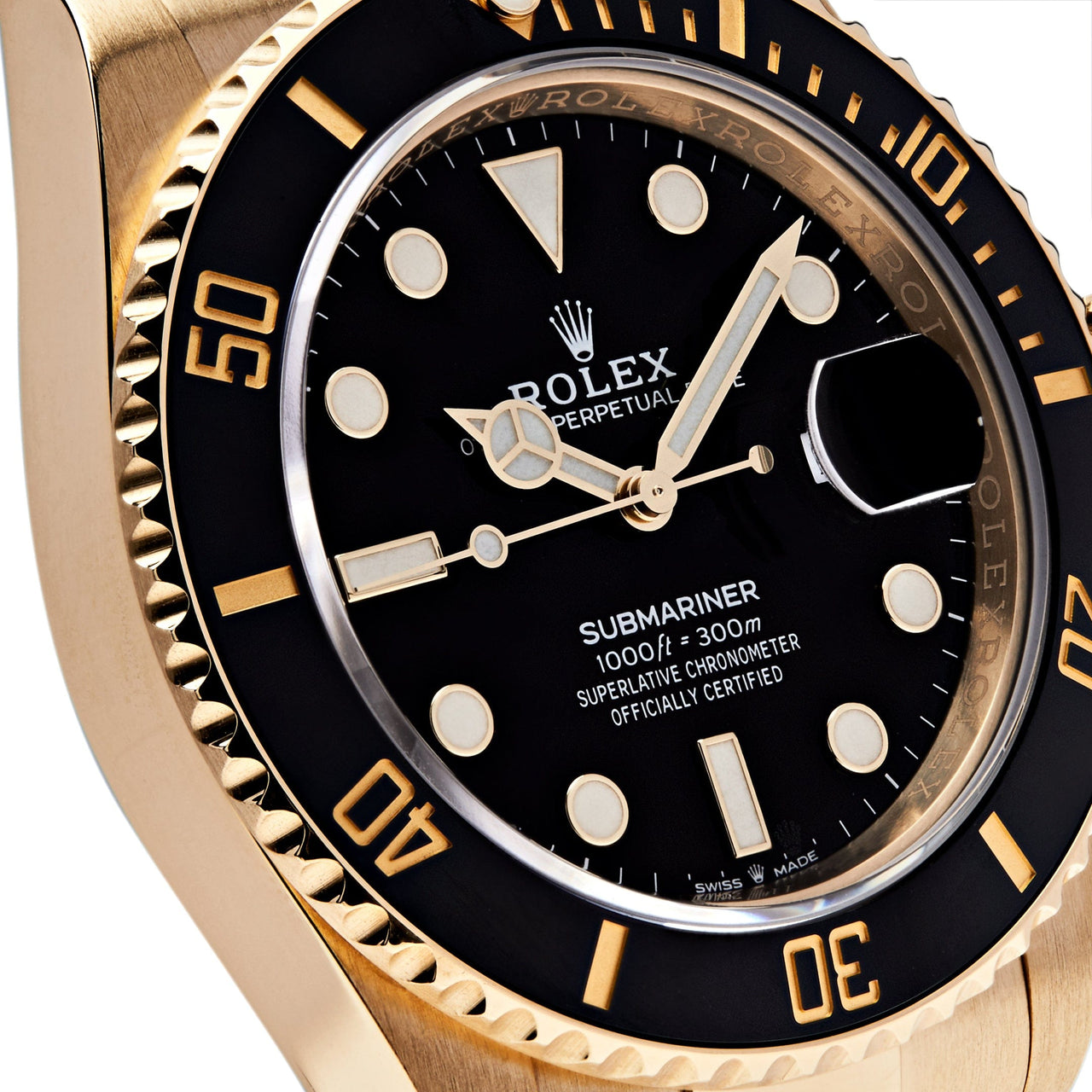 Luxury Watch Rolex Submariner Date Yellow Gold Black Dial 126618LN ...