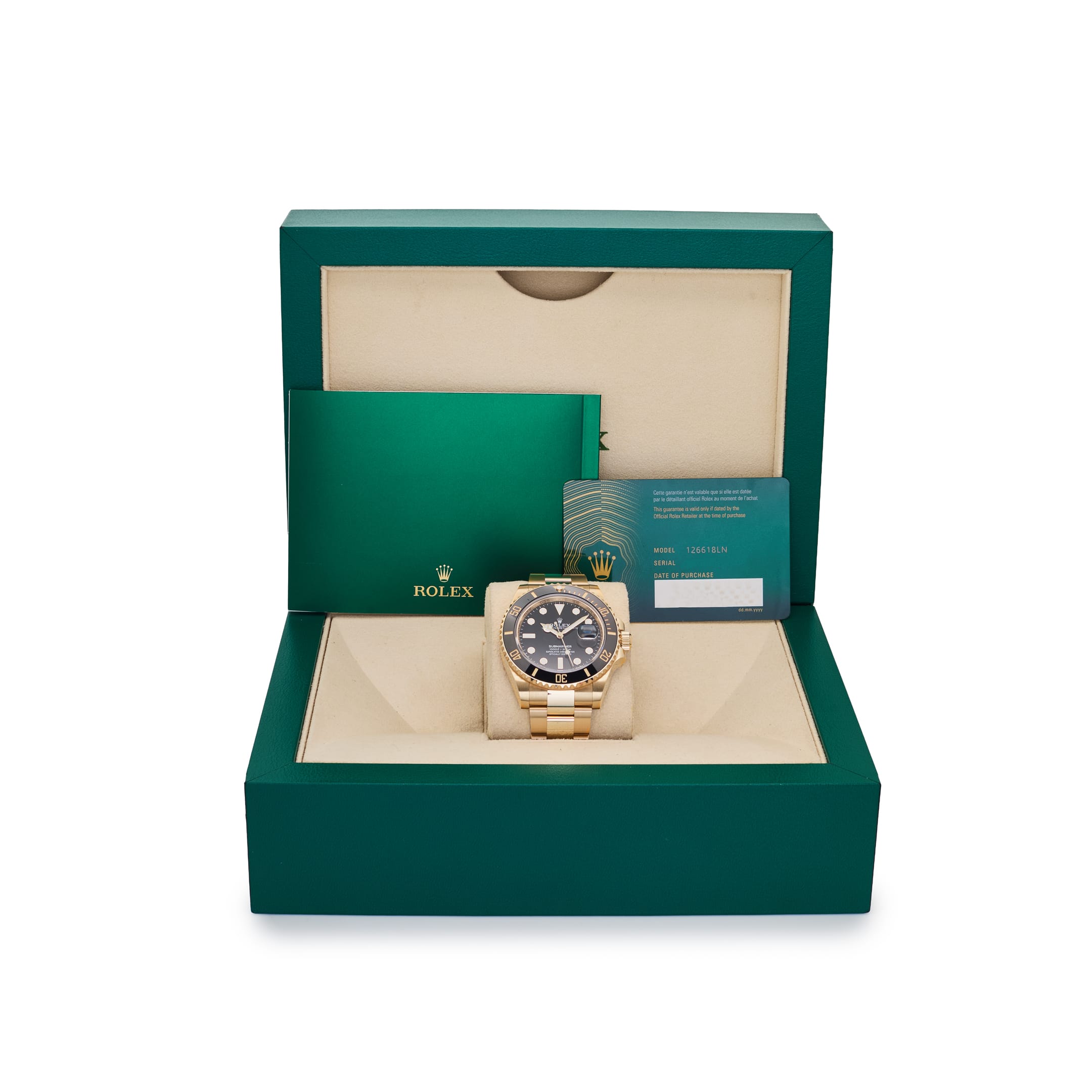 Rolex Submariner Date 126618LN Yellow Gold Black Dial (2025