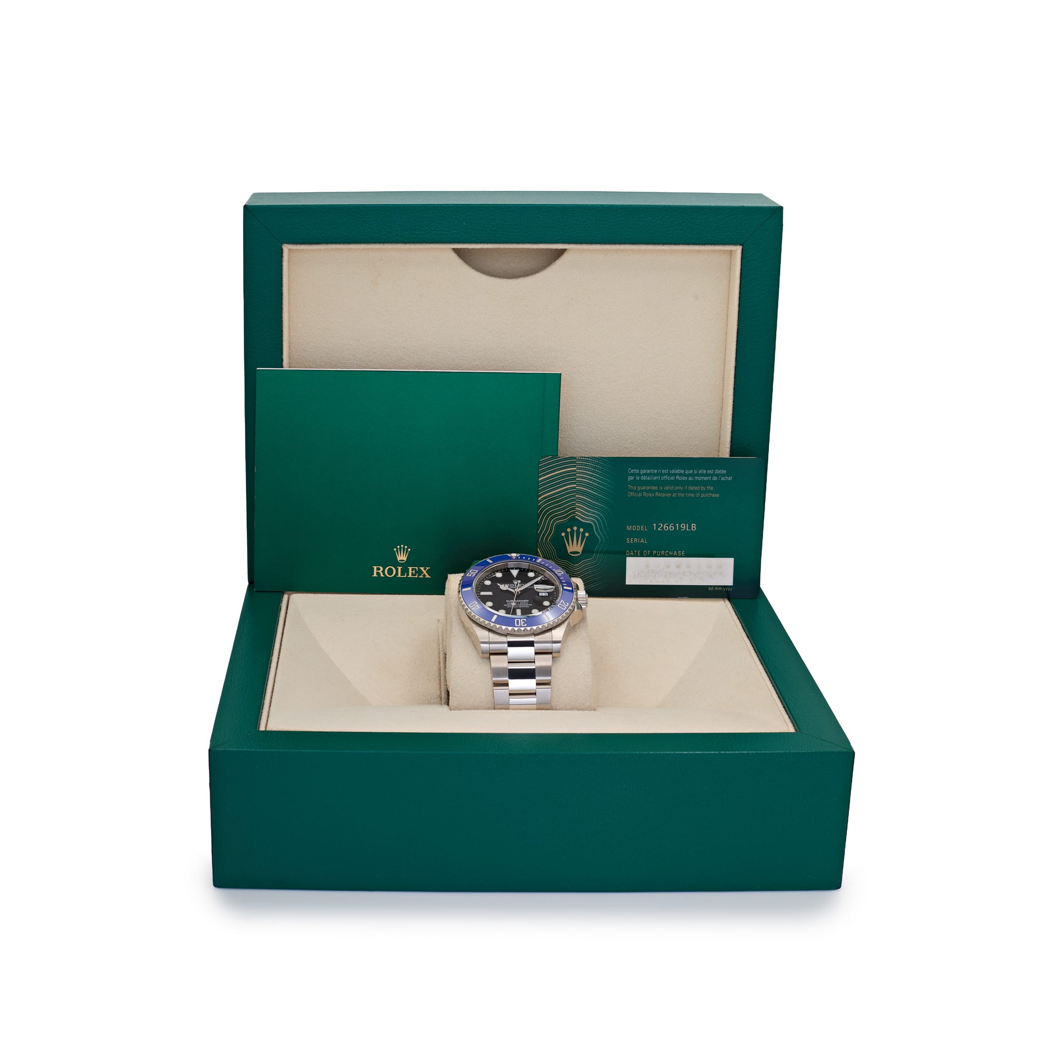 Rolex Submariner Date 126619LB 'Cookie Monster' White Gold Black Dial Blue Bezel (2023)