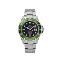 Thumbnail for Rolex Submariner Date 16610LV 'Kermit' Bezel Flat 4 Stainless Steel Black Dial Oyster (2003)