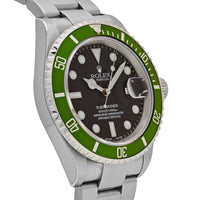 Thumbnail for Rolex Submariner Date 16610LV 'Kermit' Bezel Flat 4 Stainless Steel Black Dial Oyster (2003)