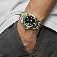 Thumbnail for Rolex Submariner Date 16610LV 'Kermit' Bezel Flat 4 Stainless Steel Black Dial Oyster (2003)