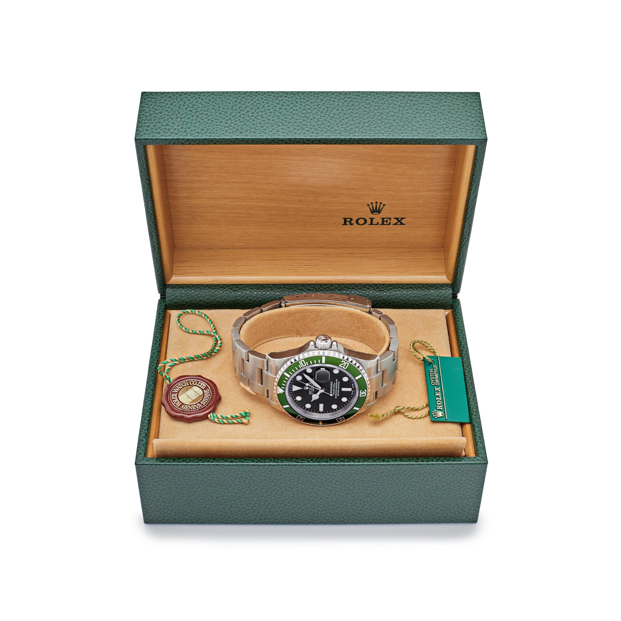 Rolex Submariner Date 16610LV 'Kermit' Bezel Flat 4 Stainless