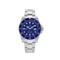 Thumbnail for Rolex Submariner Date 40 White Gold Blue Dial Blue Bezel 116619LB wrist aficionado