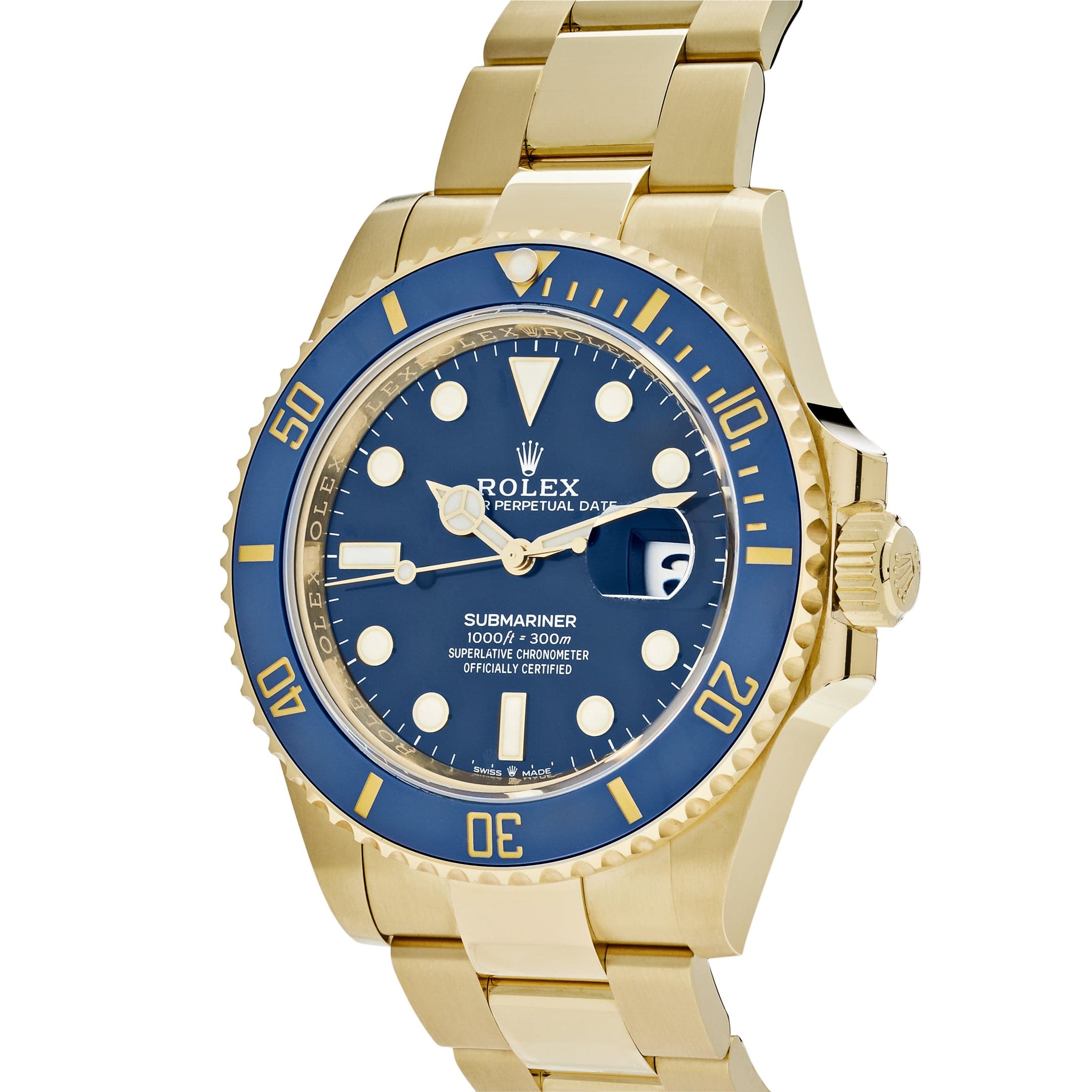 Luxury Watch Rolex Submariner Date Yellow Gold Blue Dial 126618LB (2023) Wrist Aficionado