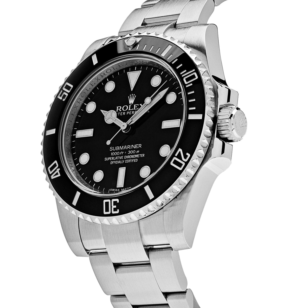 Rolex Submariner No-Date 40 Stainless Steel Black Dial 114060 (Draft 2013) wrist aficionado