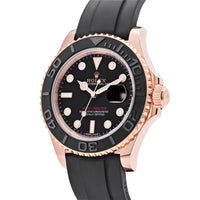 Thumbnail for Luxury Watch Rolex Yacht Master 40 Rose Gold Black Dial 116655 (2017) wrist aficionado