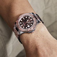 Thumbnail for Rolex Yacht-Master 126621 Stainless Steel Rose Gold Brown Dial