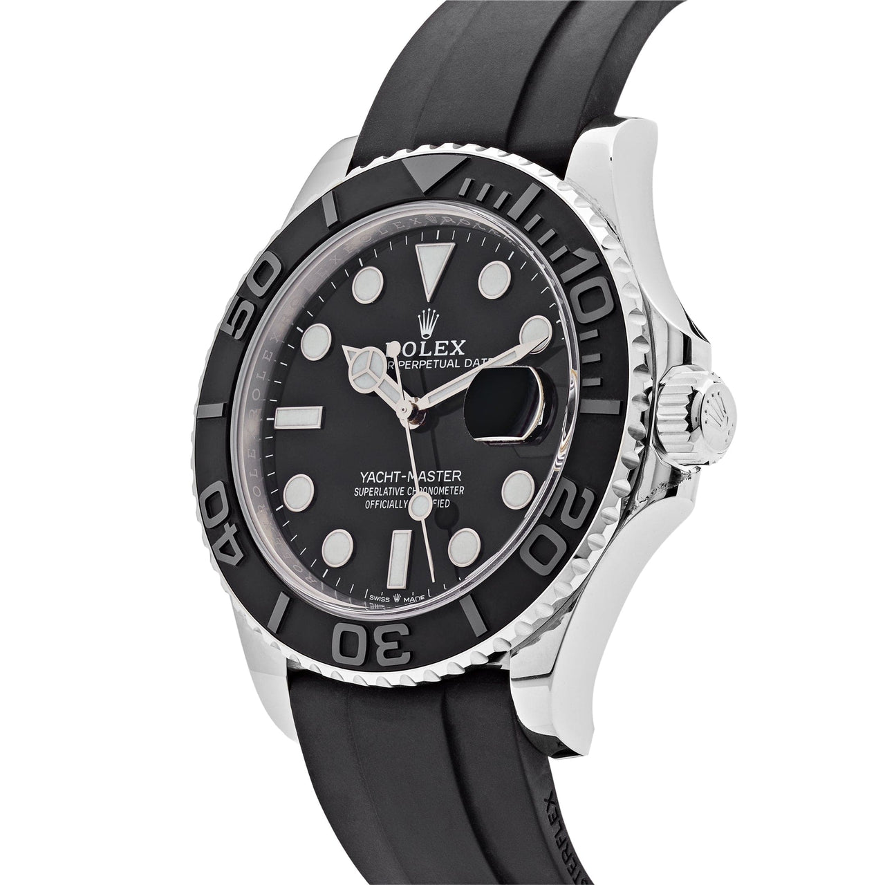 Luxury Watch Rolex Yacht-Master White Gold Black Dial 226659 (2020) Wrist Aficionado