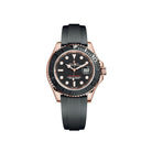 Luxury Watch Rolex Yacht Master 37mm Rose Gold Black Dial 268655 wrist aficionado