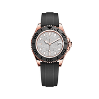 Thumbnail for Luxury Watch Rolex Yacht Master 37mm Rose Gold Diamond Dial 268655 wrist aficionado