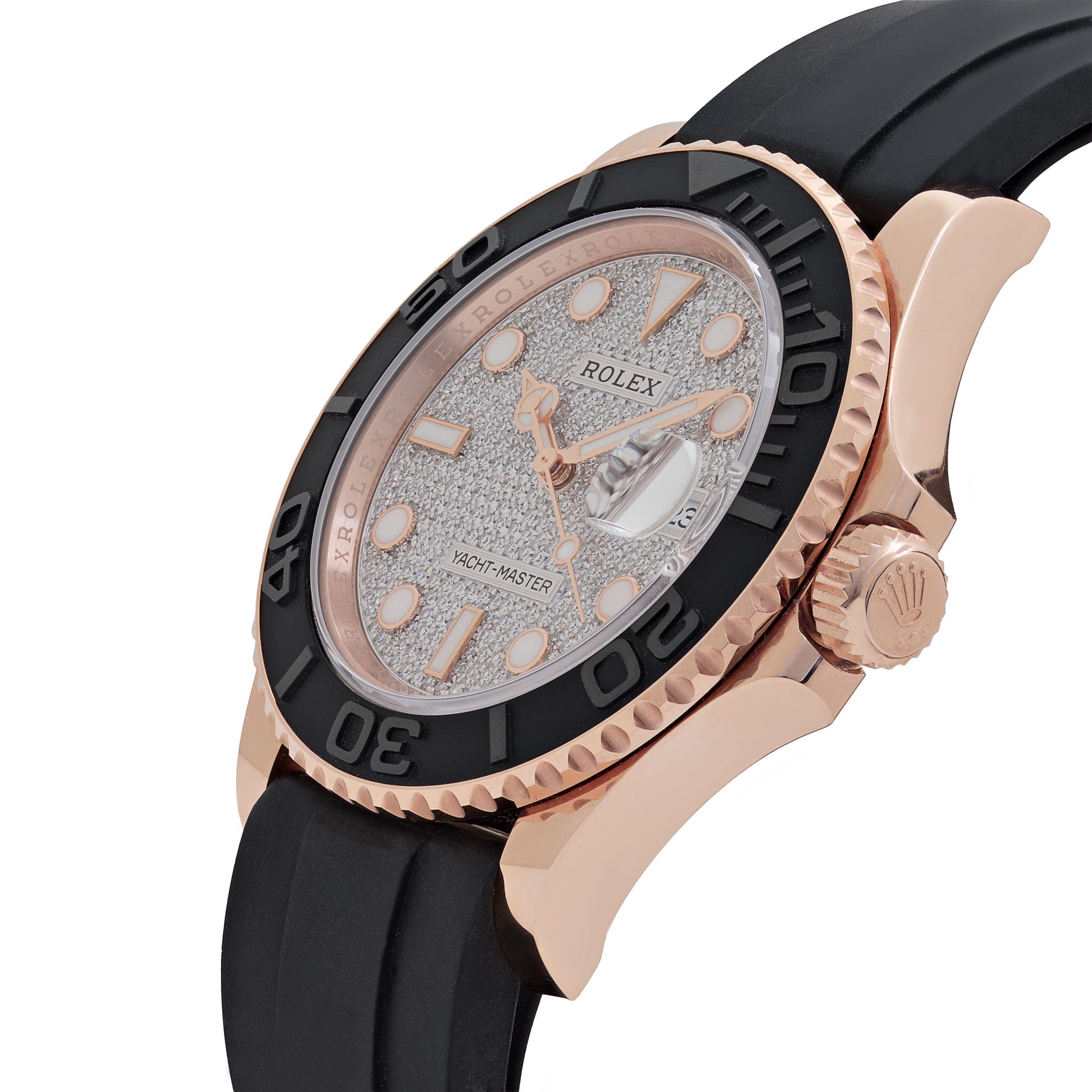 Rolex Yacht-Master 40 126655 Rose Gold Pave Diamond Dial (2023)