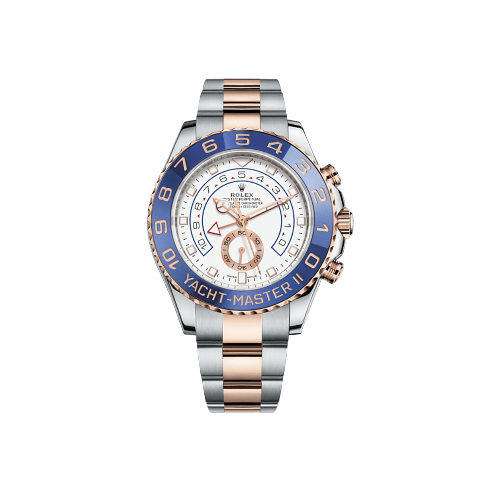 Luxury Watch Rolex Yacht-Master II 44mm Mercedes Hand White Dial 116681 Wrist Aficionado