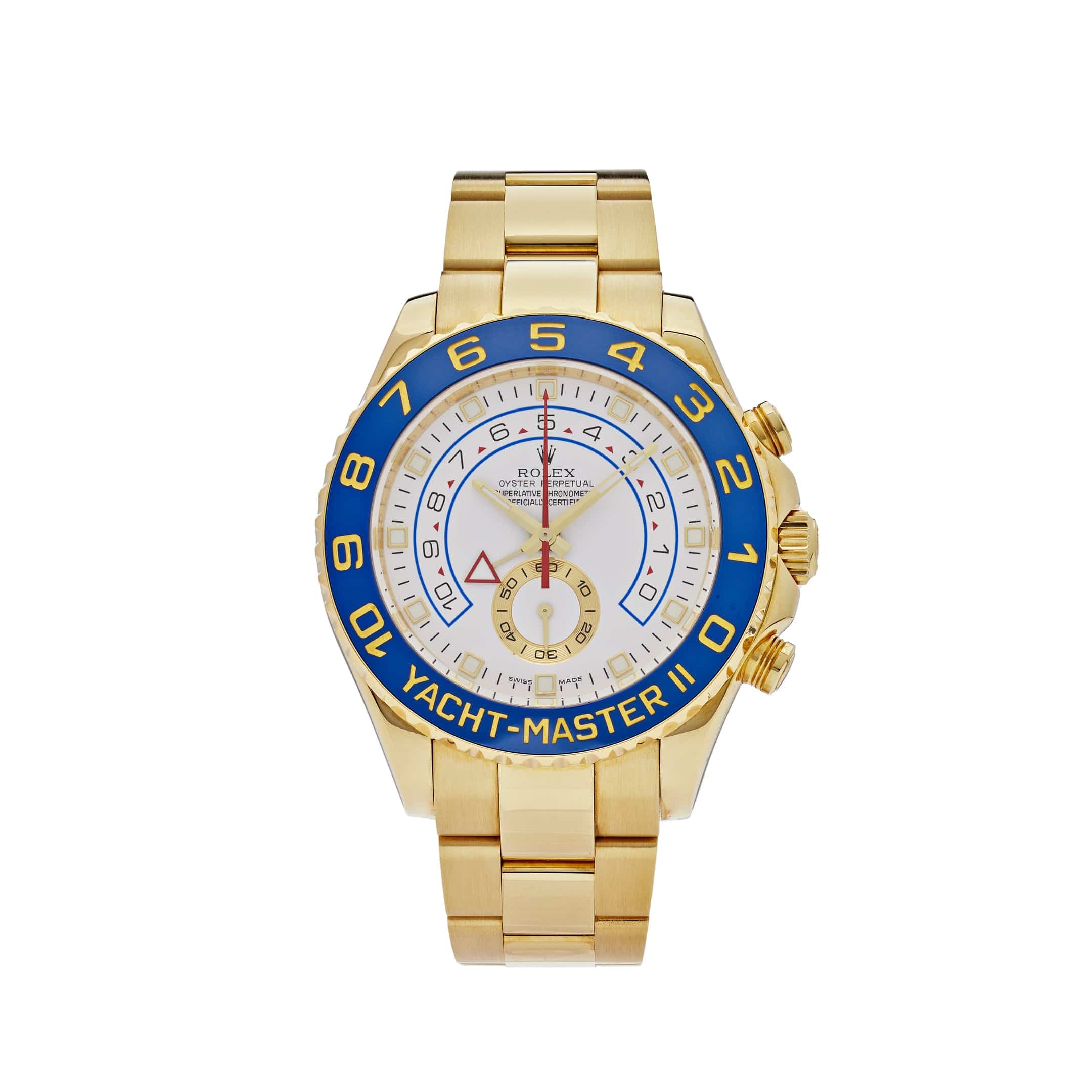 Rolex Yacht-Master II Yellow Gold White Dial 116688 (2009) wrist aficionado