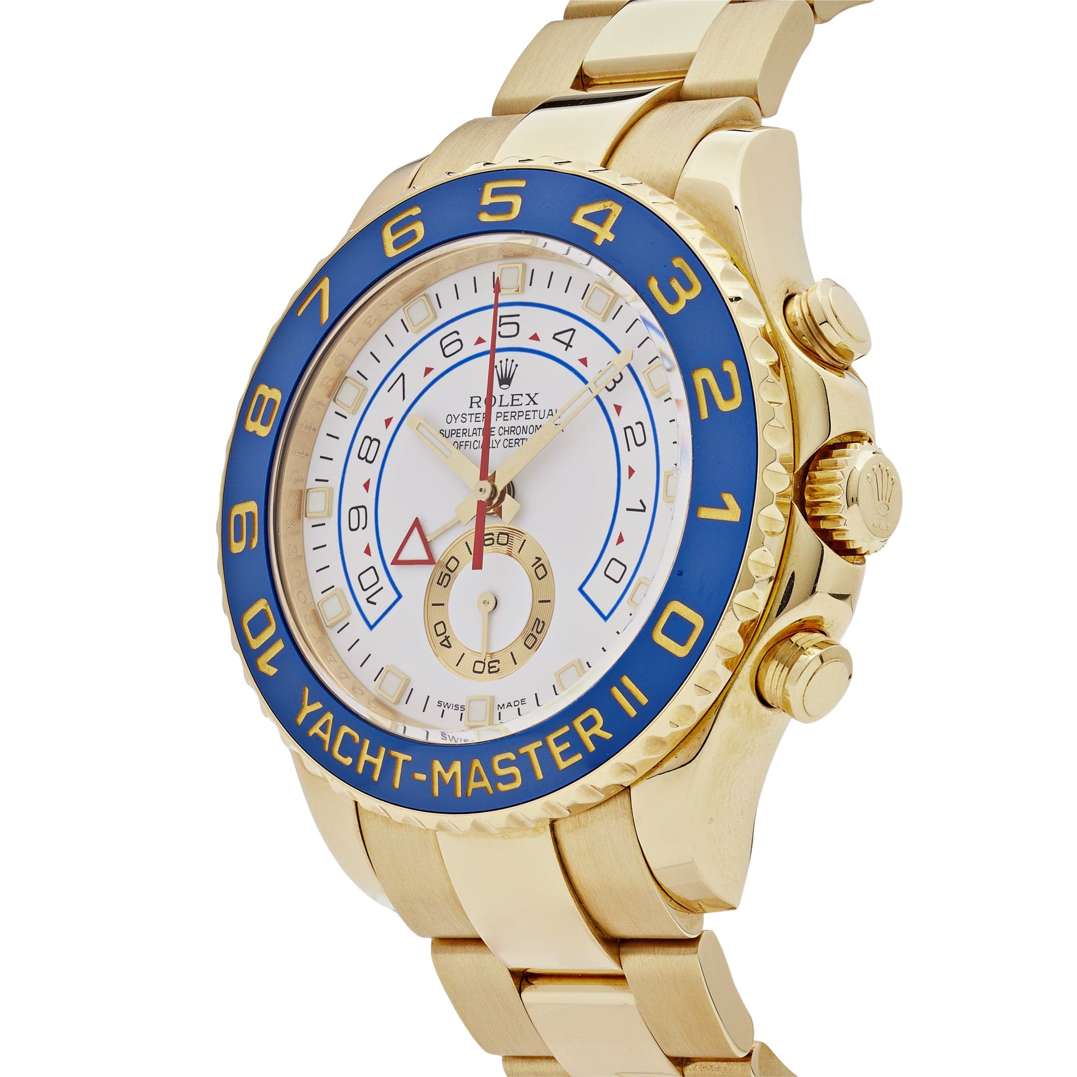 Rolex Yacht-Master II Yellow Gold White Dial 116688 (2009) wrist aficionado