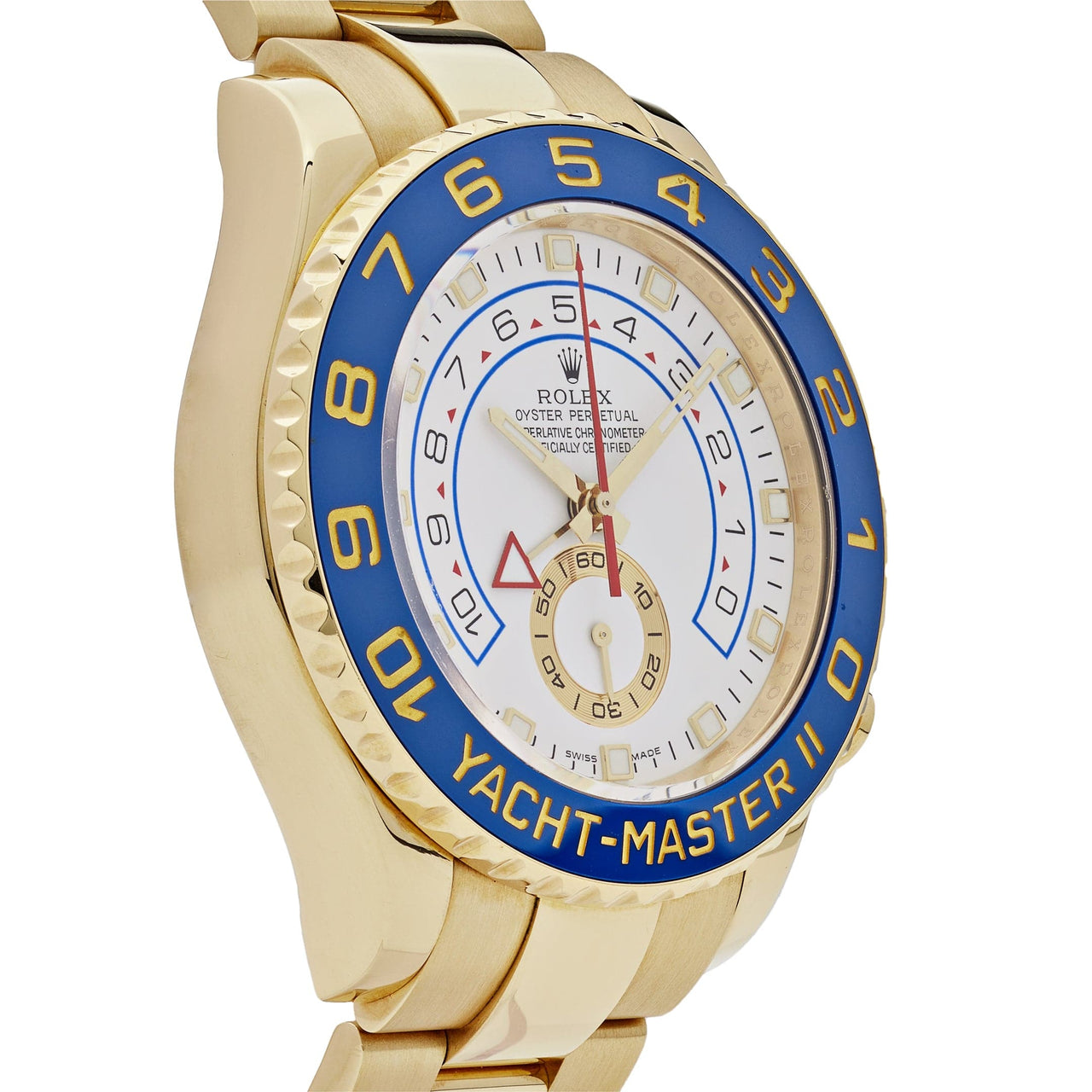 Rolex Yacht-Master II Yellow Gold White Dial 116688 (2009) wrist aficionado