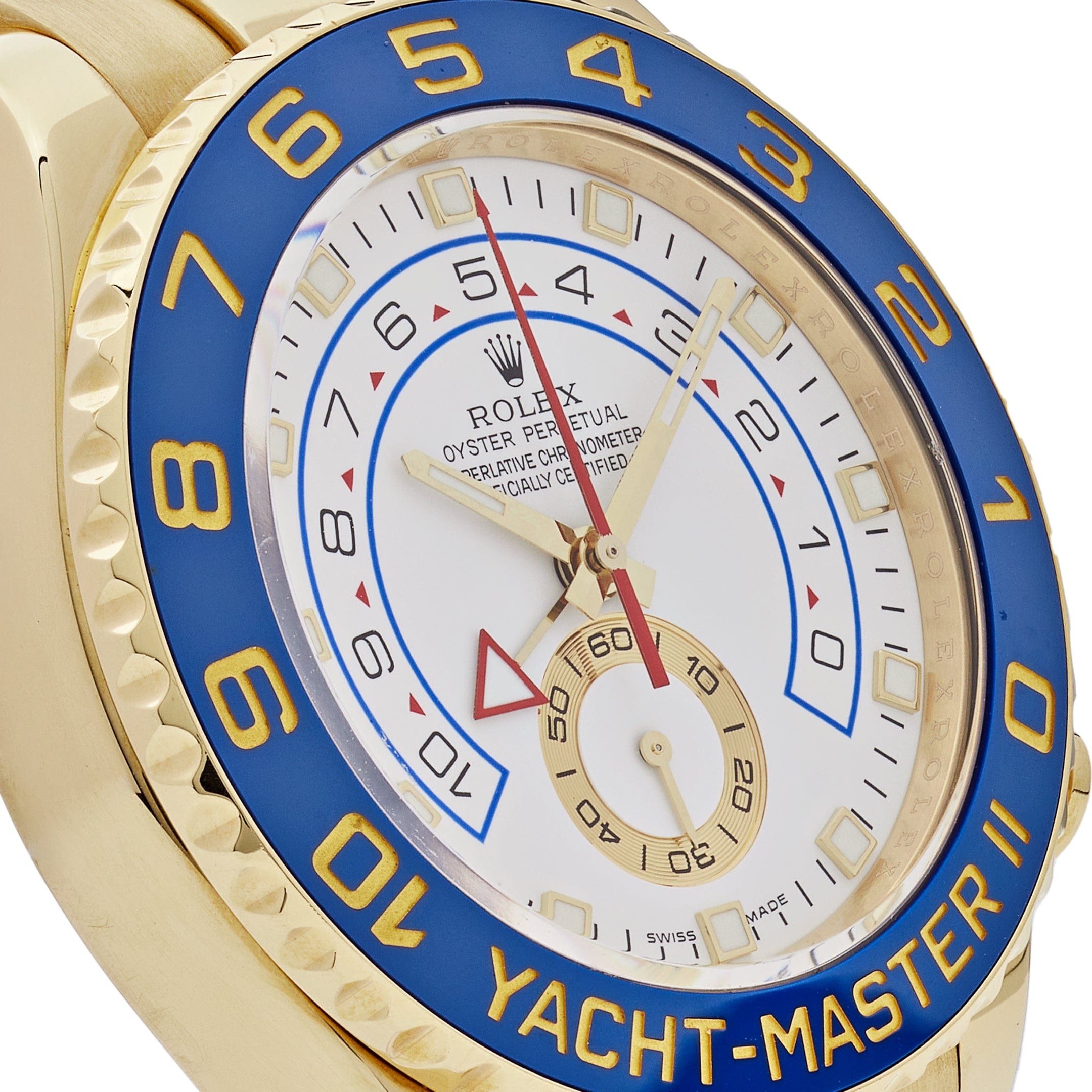 Rolex Yacht-Master II Yellow Gold White Dial 116688 (2009) wrist aficionado