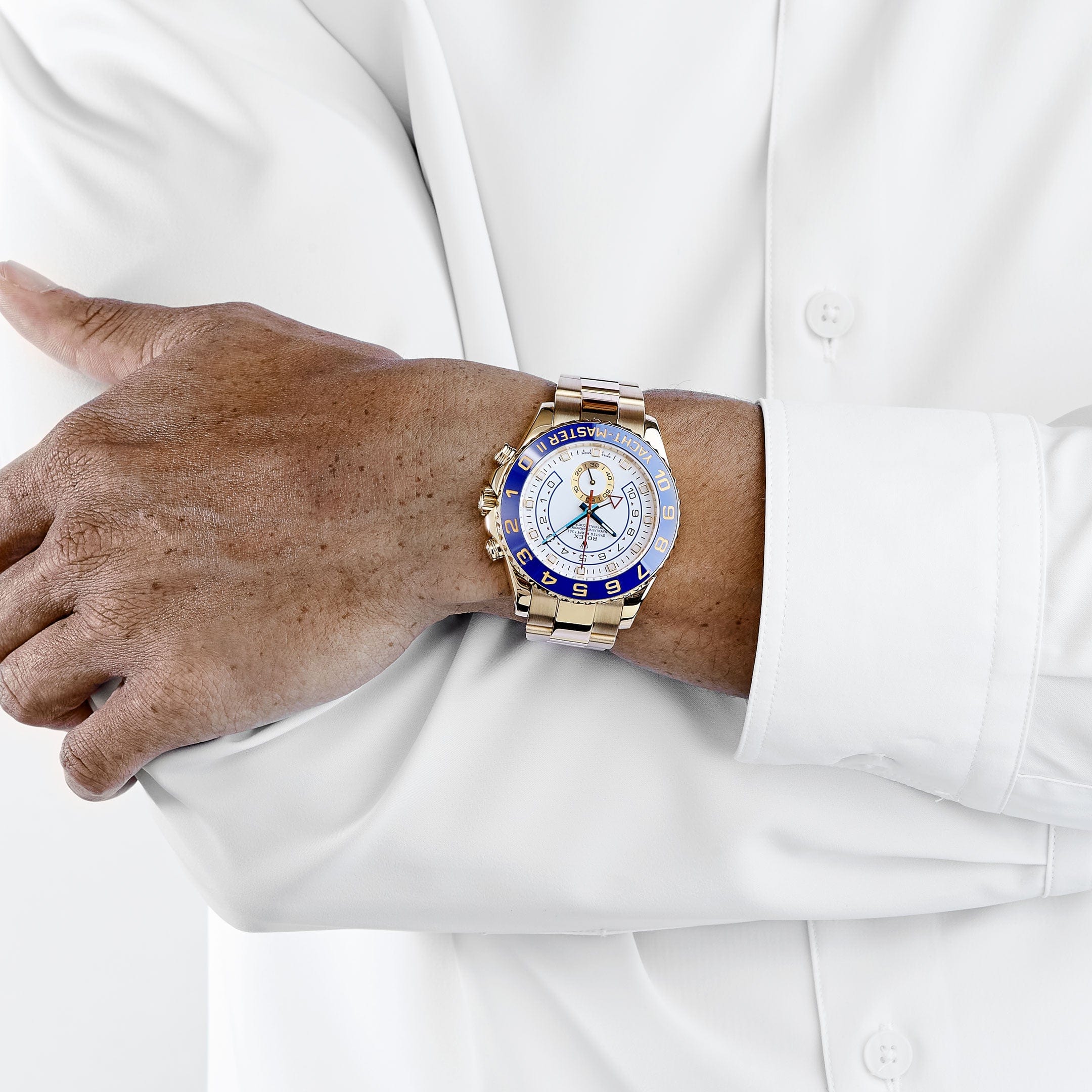 Rolex Yacht-Master II 116688 Yellow Gold White Dial (2022) – Wrist
