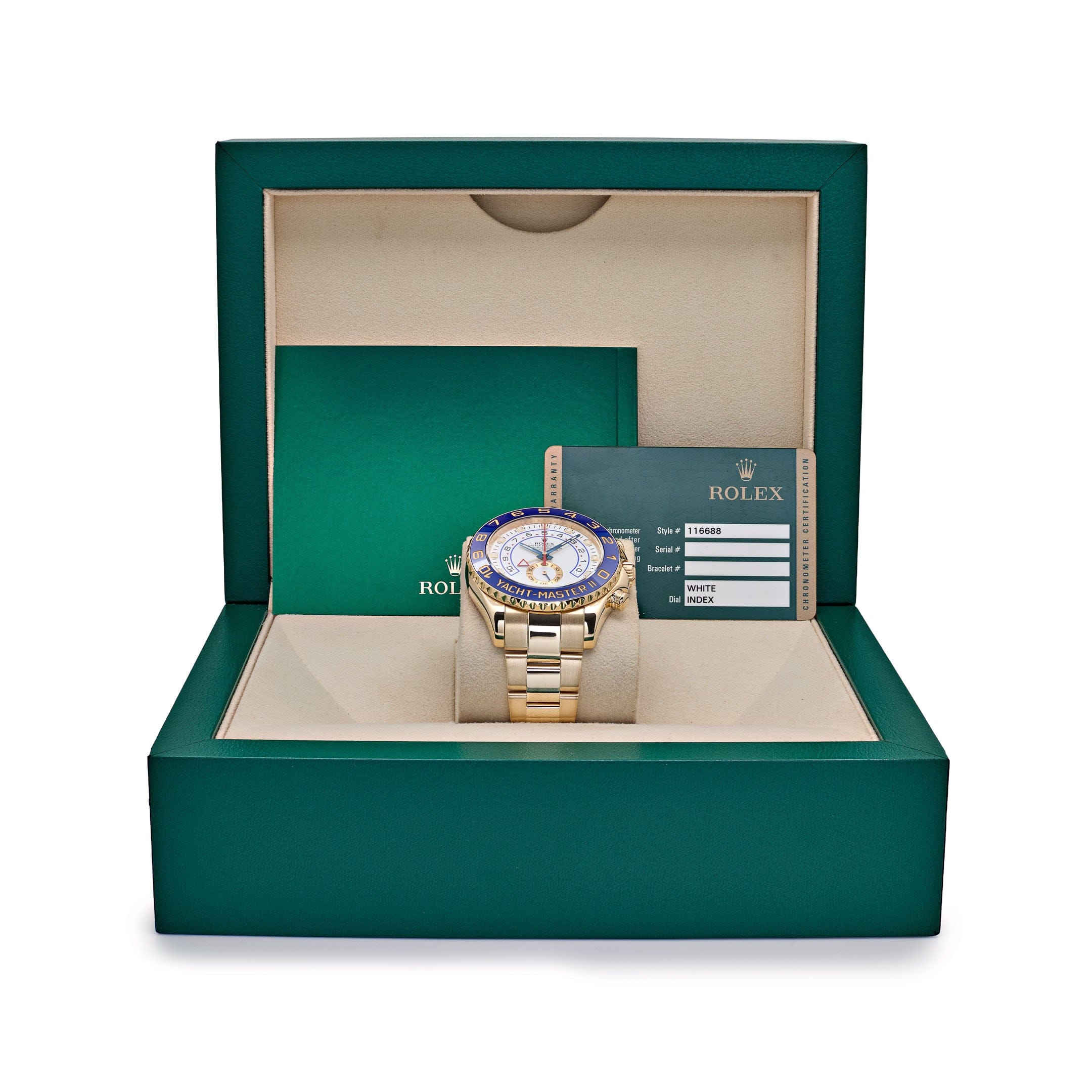 Rolex Yacht-Master II 116688 Yellow Gold White Dial