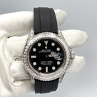 Luxury Watch Rolex Yacht-Master White Gold Black Dial Diamond Bezel 226679TBR Wrist Aficionado