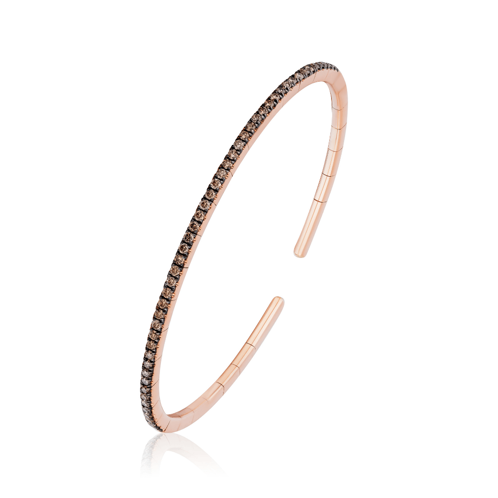 Rose gold chocolate diamond bracelet deals