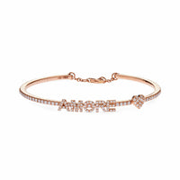 Thumbnail for Rose Gold Diamond 'Amore' Bracelet Wrist Aficionado