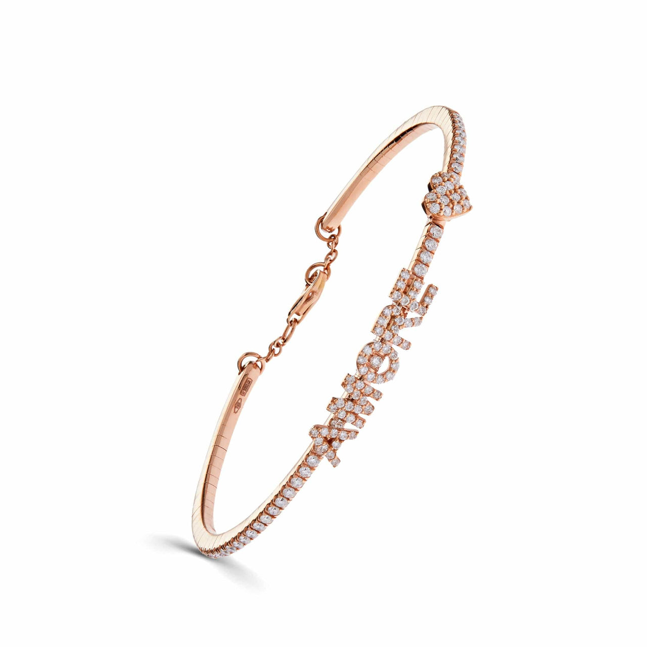 Rose Gold Diamond 'Amore' Bracelet Wrist Aficionado