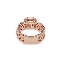 Thumbnail for Rose Gold Diamond Cocktail Ring with Pave Chain Link Band Wrist Aficionado