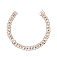 Thumbnail for Bracelets Rose Gold & Diamond Cuban Link Bracelet Wrist Aficionado