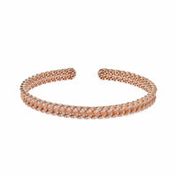 Thumbnail for Bracelets Rose Gold Diamond Cuban Link Cuff Wrist Aficionado