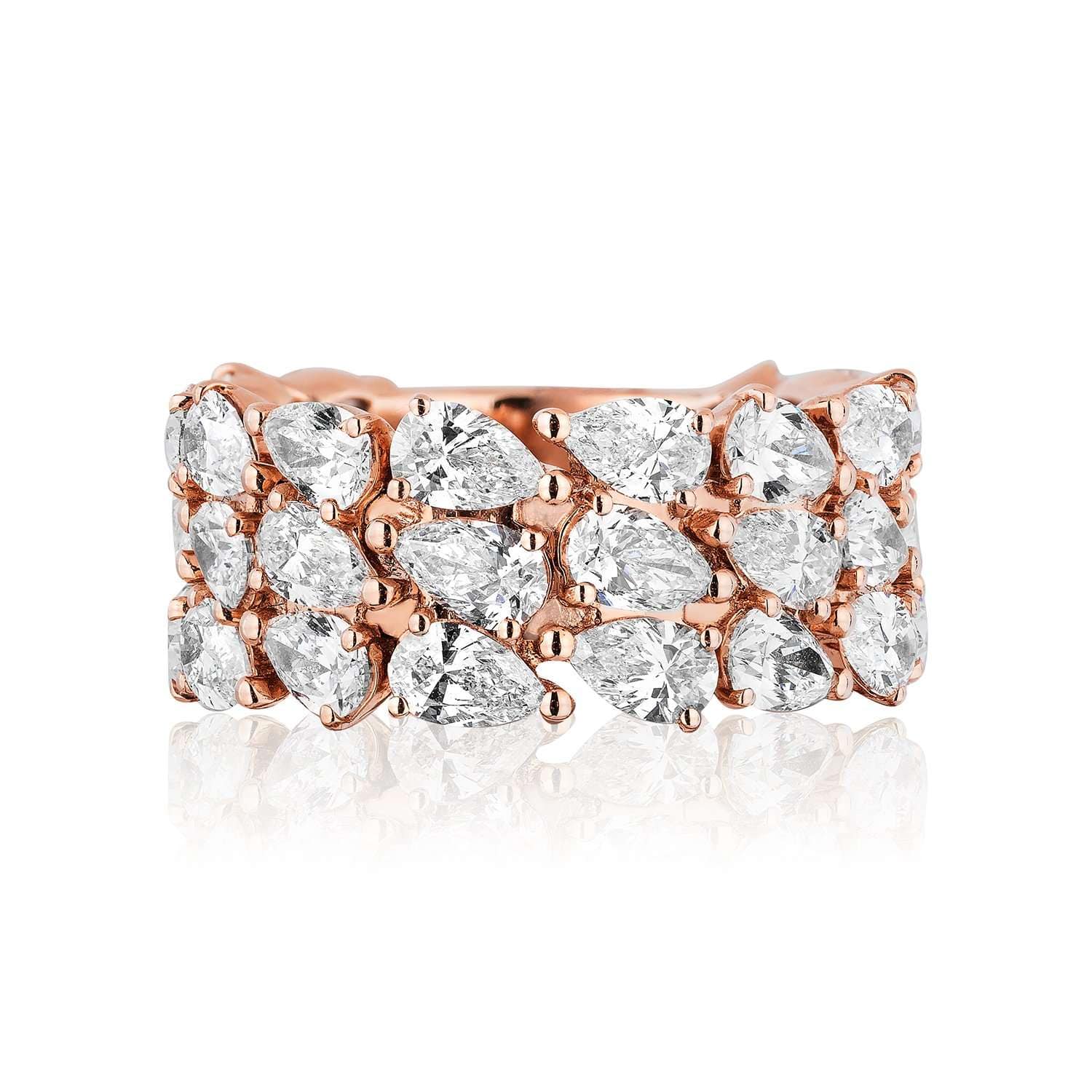 Rings Rose Gold Diamond Eternity Band Wrist Aficionado