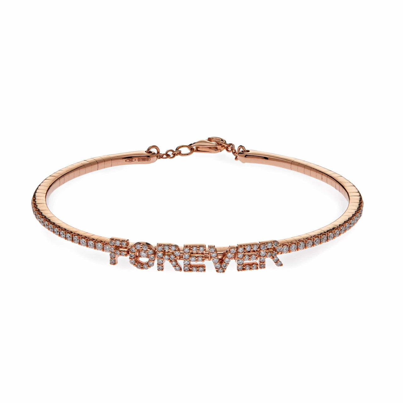 Rose Gold Diamond 'Forever' Bracelet Wrist Aficionado
