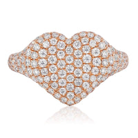 Thumbnail for Rings Rose Gold & Diamond Heart Ring Wrist Aficionado